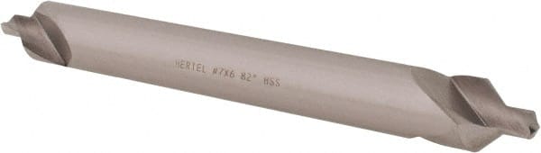 Hertel - #7 Plain Cut 82° Incl Angle High Speed Steel Combo Drill & Countersink - Apex Tool & Supply