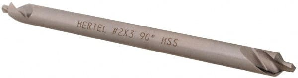 Hertel - #2 Plain Cut 90° Incl Angle High Speed Steel Combo Drill & Countersink - Apex Tool & Supply