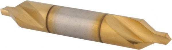 Hertel - #4 Plain Cut 60° Incl Angle High Speed Steel Combo Drill & Countersink - Apex Tool & Supply