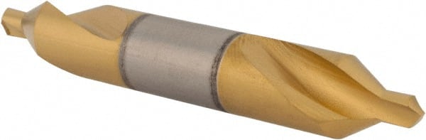 Hertel - #4-1/2 Plain Cut 60° Incl Angle High Speed Steel Combo Drill & Countersink - Apex Tool & Supply