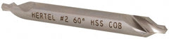Hertel - #2 Plain Cut 60° Incl Angle Cobalt Combo Drill & Countersink - Apex Tool & Supply