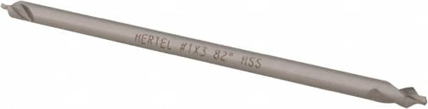 Hertel - #1 Plain Cut 82° Incl Angle High Speed Steel Combo Drill & Countersink - Apex Tool & Supply