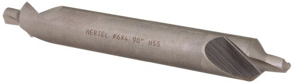 Hertel - #6 Plain Cut 90° Incl Angle High Speed Steel Combo Drill & Countersink - Apex Tool & Supply