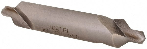 Hertel - #6 Plain Cut 82° Incl Angle High Speed Steel Combo Drill & Countersink - Apex Tool & Supply
