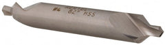 Hertel - #4 Plain Cut 82° Incl Angle High Speed Steel Combo Drill & Countersink - Apex Tool & Supply