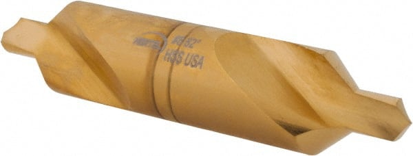 Hertel - #8 Plain Cut 82° Incl Angle High Speed Steel Combo Drill & Countersink - Apex Tool & Supply