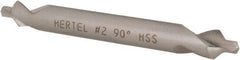 Hertel - #2 Plain Cut 90° Incl Angle High Speed Steel Combo Drill & Countersink - Apex Tool & Supply