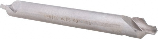 Hertel - #6 Plain Cut 90° Incl Angle High Speed Steel Combo Drill & Countersink - Apex Tool & Supply