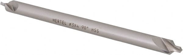 Hertel - #3 Plain Cut 90° Incl Angle High Speed Steel Combo Drill & Countersink - Apex Tool & Supply
