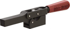 De-Sta-Co - 1,299 Lb Holding Capacity, Horizontal Handle, Manual Hold Down Toggle Clamp - 69° Handle Movement, 90° Bar Opening, Solid Bar, Solid Base, Oxide Finish, Forged Alloy Steel - Apex Tool & Supply