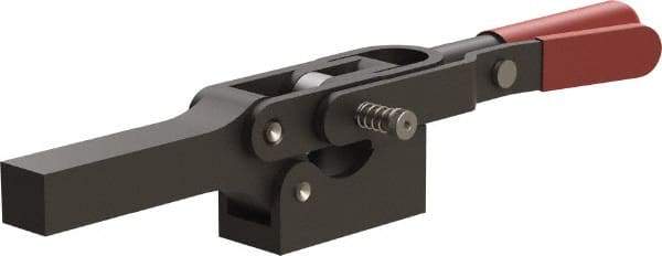 De-Sta-Co - 1,299 Lb Holding Capacity, Horizontal Handle, Manual Hold Down Toggle Clamp - 69° Handle Movement, 90° Bar Opening, Solid Bar, Solid Base, Oxide Finish, Forged Alloy Steel - Apex Tool & Supply