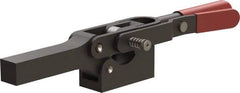 De-Sta-Co - 1,299 Lb Holding Capacity, Horizontal Handle, Manual Hold Down Toggle Clamp - 69° Handle Movement, 90° Bar Opening, Solid Bar, Solid Base, Oxide Finish, Forged Alloy Steel - Apex Tool & Supply