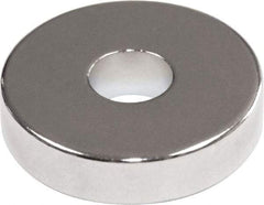 Mag-Mate - 7/8" Diam, 0.2" Cup Height, 0.2" Overall Height, 38 Lb Average Pull Force, 38 Lb Max Pull Force, Neodymium Rare Earth Cup Magnet - Through Hole Style, 0.275" Cup ID - Apex Tool & Supply