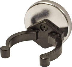 Mag-Mate - 38 Lb Max Pull Force, 5/16" Overall Height, 2.03" Diam, Ceramic Cup Magnet - Clamp Style, 2-1/8" Clamp Opening, Chrome Plated - Apex Tool & Supply