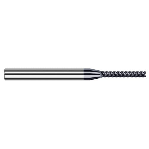 Variable Helix End Mills for Medium Alloy Steels - Finishers - 0.600mm Cutter Diameter × 1.800mm Length of Cut Carbide Square End Mill Finisher for Medium Alloy Steels, 4 Flutes, AlTiN Nano Coated