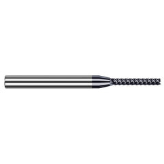 Variable Helix End Mills for Medium Alloy Steels - Finishers - 1.000mm Cutter Diameter × 3.000mm Length of Cut Carbide Square End Mill Finisher for Medium Alloy Steels, 5 Flutes, AlTiN Nano Coated - Exact Industrial Supply