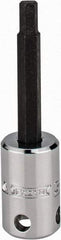 Proto - 3/8" Drive, 5mm Hex Bit Socket - 2-23/32" OAL, 1-5/8" Bit Length, Tethered - Apex Tool & Supply