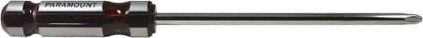 Paramount - #4, 13" OAL, Standard Phillips Screwdriver - 8" Blade Length, Round Shank, Acetate Handle - Apex Tool & Supply