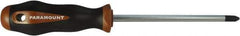 Paramount - #3, 11" OAL, Standard Phillips Screwdriver - 6" Blade Length, Round Shank, Acetate Handle - Apex Tool & Supply