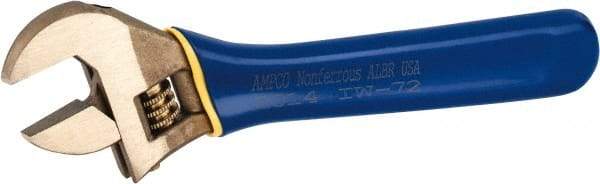 Ampco - 1-5/16" Jaw Capacity, 11" Insulated Adjustable Wrench - Steel, Plain Finish, 10-1/2" OAL - Apex Tool & Supply