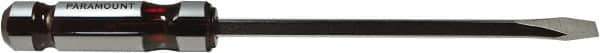 Paramount - 318mm OAL Standard Slotted Screwdriver - 203mm Blade Length, Square Shank, Acetate Handle - Apex Tool & Supply