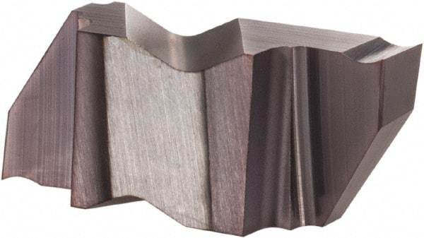 Hertel - 3125IG Grade HC225, 1/8" Cutting Width Carbide Grooving Insert - 0.18" Max Depth of Cut, Right Hand, .005 to .010" Corner Radius, TiAlN Finish - Apex Tool & Supply