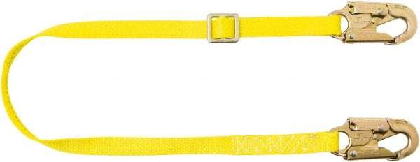 PRO-SAFE - 100' Long, 350 Lb Capacity, 1 Leg Locking Snap Hook Harness Lifeline - 5/8" Diam, Co-Polymer Rope, Locking Snap Hook Anchorage Connection - Apex Tool & Supply