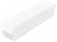 Akro-Mils - 123 Lb. Load Capacity, 17-7/8" Deep, Clear Hopper Shelf Bin - 4" High x 4-1/8" Wide x 17-7/8" Long - Apex Tool & Supply