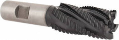 Hertel - 1" Diam, Coarse Pitch, 2" LOC, 5 Flute Cobalt Roughing Square End Mill - TiAlN Finish, 4-1/4" OAL, 3/4" Shank Diam, Single End, 30° Helix - Apex Tool & Supply