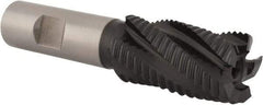 Hertel - 1" Diam, Coarse Pitch, 1-7/8" LOC, 5 Flute Cobalt Roughing Square End Mill - TiAlN Finish, 1/8" OAL, 3/4" Shank Diam, Single End, 30° Helix - Apex Tool & Supply