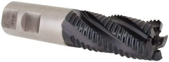 Hertel - 7/8" Diam, Coarse Pitch, 1-7/8" LOC, 5 Flute Cobalt Roughing Square End Mill - TiAlN Finish, 4-1/8" OAL, 7/8" Shank Diam, Single End, 30° Helix - Apex Tool & Supply