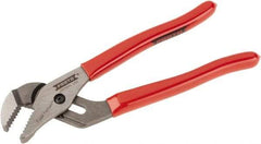 Proto - 7" OAL, 1-3/32" Max Capacity, 13/16" Jaw Length x 3/8" Jaw Width, 5 Position Gooseneck Tongue & Groove Pliers - Serrated Straight Jaws, Standard Head, Vinyl Handles - Apex Tool & Supply