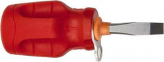 Proto - Tethered & Slotted Screwdriver - Square Shank, Ergonomic Handle - Apex Tool & Supply