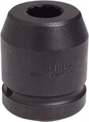 Proto - 1" Drive 2" Standard Impact Socket - 12 Points, 3" OAL - Apex Tool & Supply