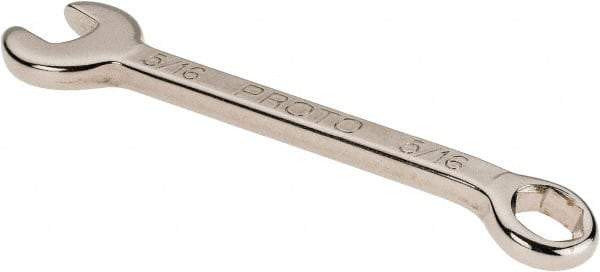 Proto - 5/16" 6 Point Combination Wrench - 3-7/16" OAL, Steel, Nickel Finish - Apex Tool & Supply