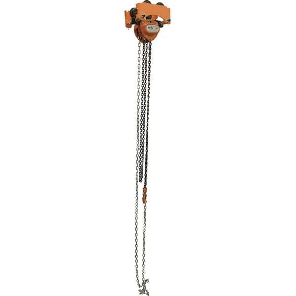 Vestil - 0.5 Ton Capacity Low Headroom Geared Trolley - 2" to 6" Flange Width - Apex Tool & Supply