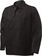 Steiner - Size 2XL Welding & Flame Resistant/Retardant Jacket - Black, Cotton, Snaps Closure, 56 to 58" Chest - Apex Tool & Supply