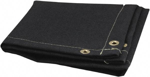 Steiner - 10' High x 8' Wide x 0.05" Thick Fiberglass Welding Blanket - Black, Grommet - Apex Tool & Supply