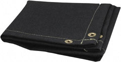 Steiner - 10' High x 8' Wide x 0.05" Thick Fiberglass Welding Blanket - Black, Grommet - Apex Tool & Supply