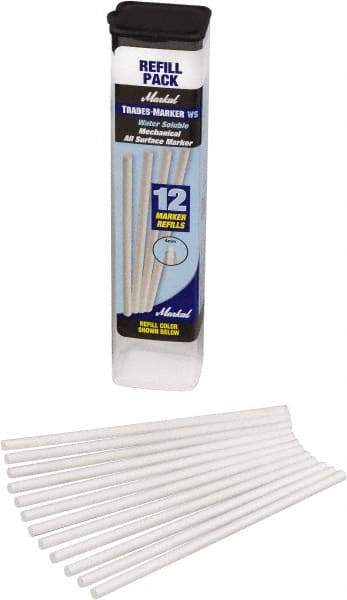 Markal - White All Purpose Wax Crayon - Flat Tip - Apex Tool & Supply