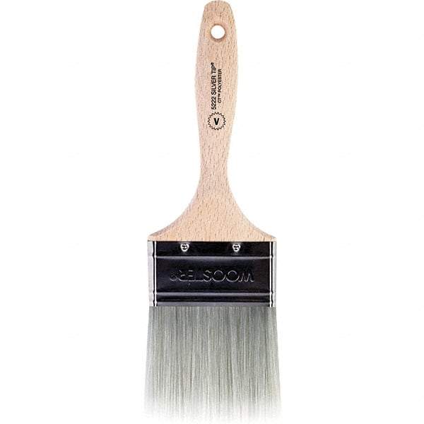 Wooster Brush - 3" Flat Synthetic Varnish Brush - 2-15/16" Bristle Length, 5.81" Wood Beavertail Handle - Apex Tool & Supply