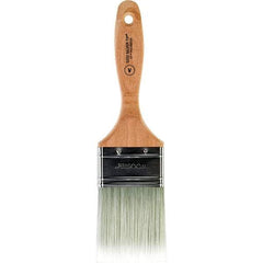 Wooster Brush - 2-1/2" Flat Synthetic Varnish Brush - 2-15/16" Bristle Length, 5.81" Wood Beavertail Handle - Apex Tool & Supply