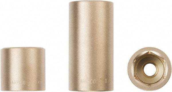Ampco - 3/4" Drive, Standard Hand Socket - 6 Points, 1-7/8" OAL, Aluminum Bronze - Apex Tool & Supply