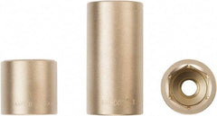 Ampco - 1/2" Drive, Standard Hand Socket - 6 Points, 1-1/2" OAL, Aluminum Bronze - Apex Tool & Supply