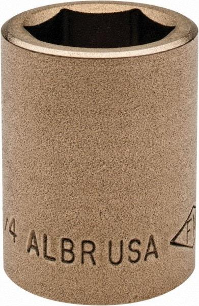 Ampco - 3/4", 1/2" Drive, Standard Hand Socket - 6 Points, 1-7/16" OAL, Aluminum Bronze - Apex Tool & Supply