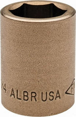 Ampco - 3/4", 1/2" Drive, Standard Hand Socket - 6 Points, 1-7/16" OAL, Aluminum Bronze - Apex Tool & Supply