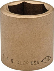 Ampco - 1-3/8", 3/4" Drive, Standard Hand Socket - 6 Points, 2" OAL, Aluminum Bronze - Apex Tool & Supply