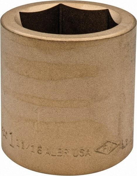 Ampco - 1-11/16", 3/4" Drive, Standard Hand Socket - 6 Points, 2-1/4" OAL, Aluminum Bronze - Apex Tool & Supply