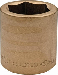 Ampco - 1-11/16", 3/4" Drive, Standard Hand Socket - 6 Points, 2-1/4" OAL, Aluminum Bronze - Apex Tool & Supply