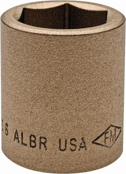 Ampco - 15/16", 1/2" Drive, Standard Hand Socket - 6 Points, 1-1/2" OAL, Aluminum Bronze - Apex Tool & Supply